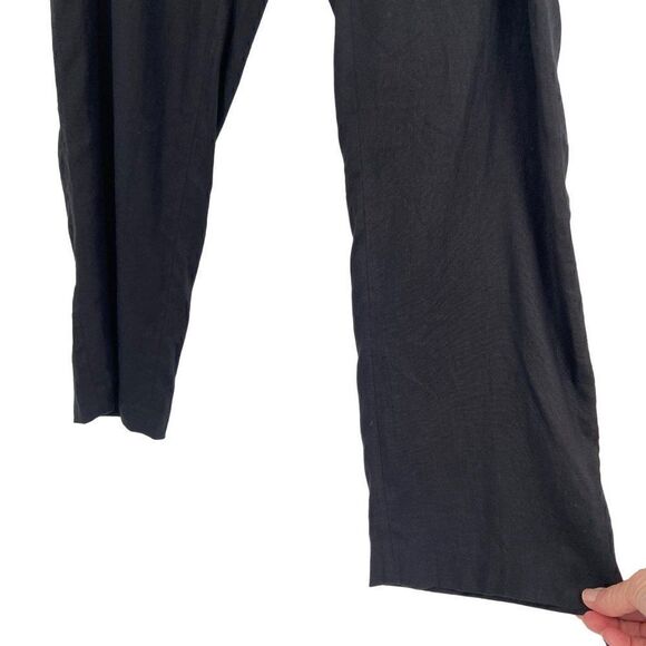 Lauren Ralph Lauren 100% Linen Fully Lined Pants Black Size 14W - Picture 4 of 8